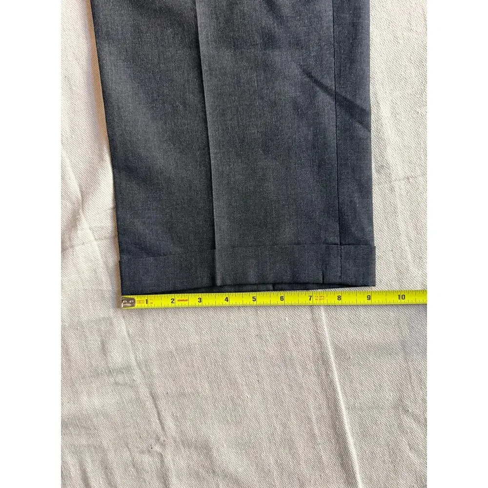 Vintage Christian Dior Monsieur Pants Men's 34X32 Pleated Gray Tailored in USA